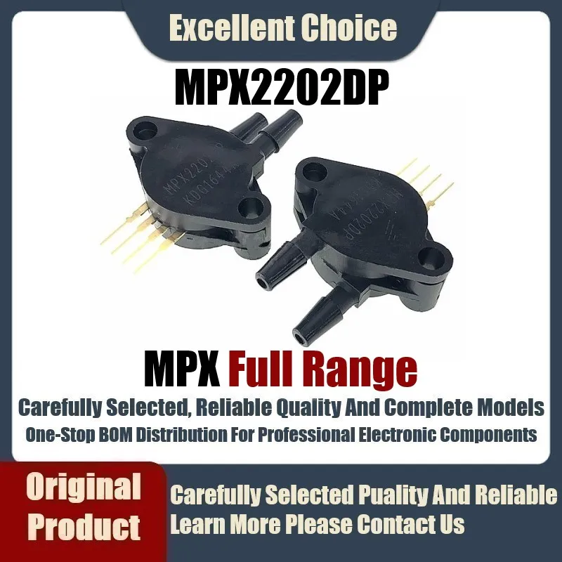 1-5Pcs/Lot Original Product MPX2202DP MPX2202 Package SIP-4 Pressure Sensor 200KPVA Module Transmitter