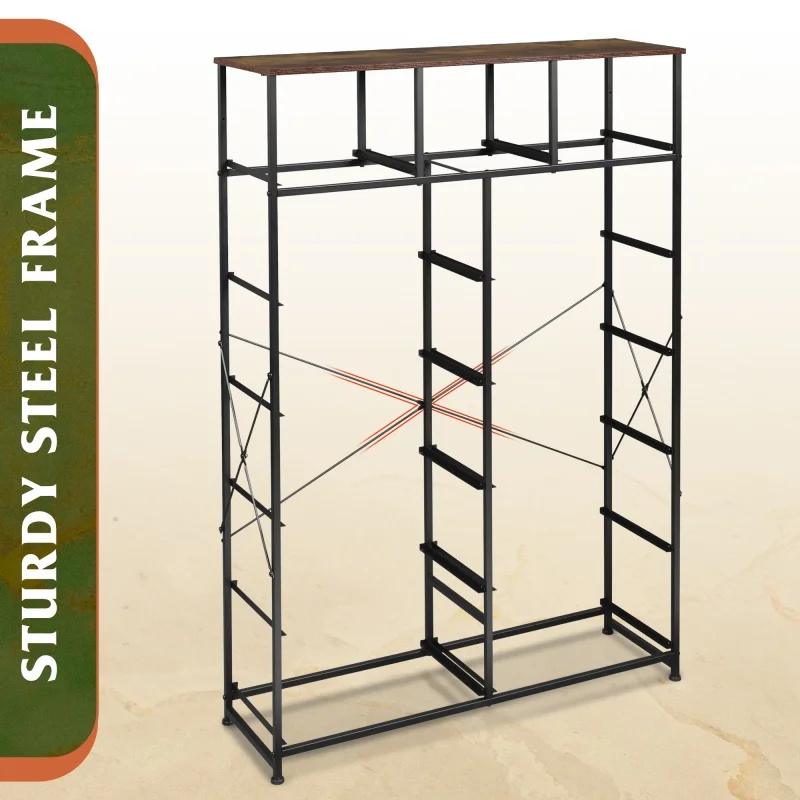 GALAXHERO طويل القامة مضمد 13 درج تخزين النسيج المنظم الصدر خزانة غرفة النوم إطار فولاذي قوي الخشب العلوي ريفي الخشب الحبوب