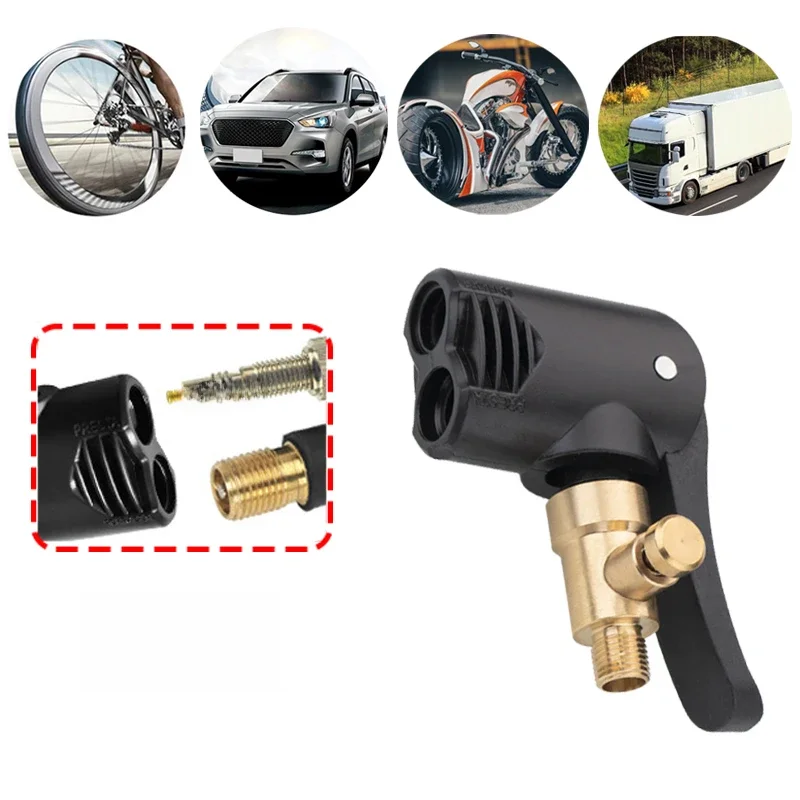 AliExpress NONE 1PCS 2 In 1 Car Tire Valve Pump Nozzle Clamp Deflate Motorcycle Bike Air Chuck Inflator Inflatable Pump Adapter Thread Connector