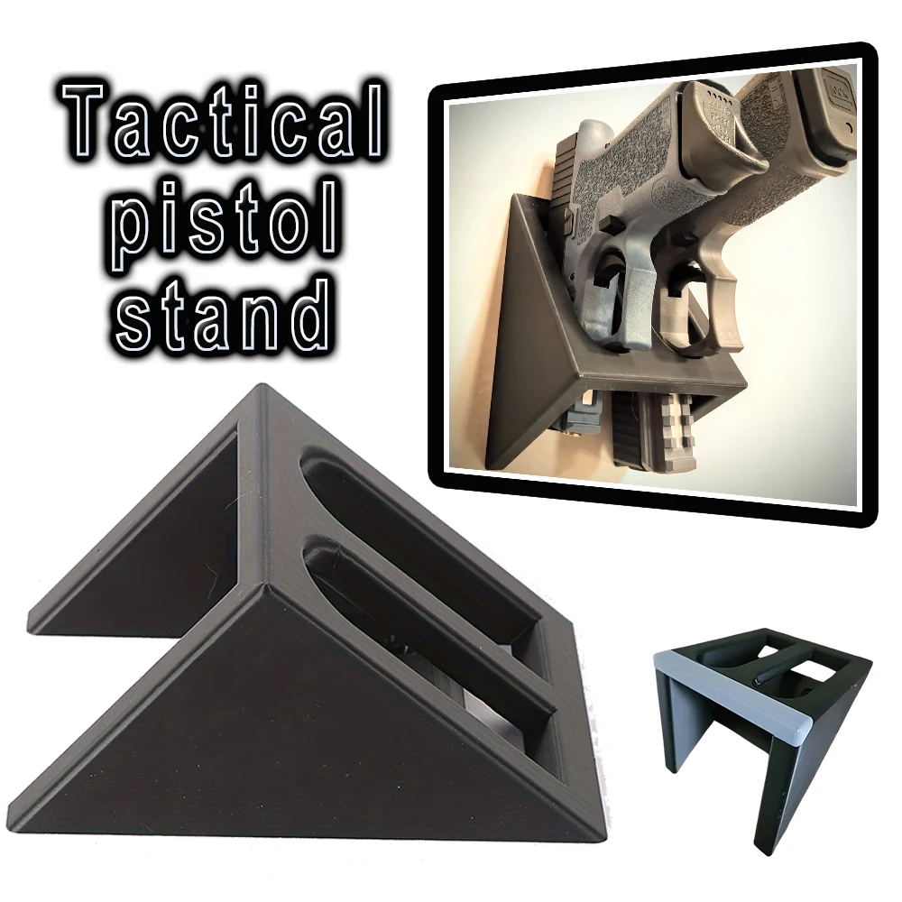 Tactical Pistol Stand Wall Mounted Home Indoor Pistol Stand Display Airsoft Safe Storage Bracket Organizer  Simple Installation