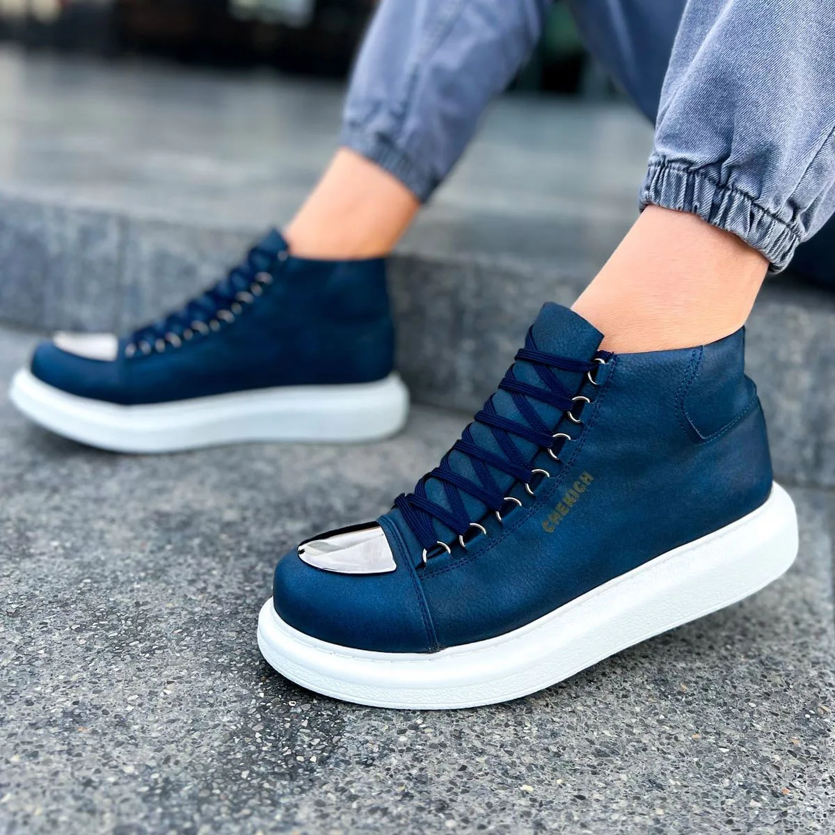 

CHEKICH Original Brand Navy Blue Roma Mirror 2024 Fashion Men's Boots Running Boots Winter Snow High Quality Men's Boots CH267