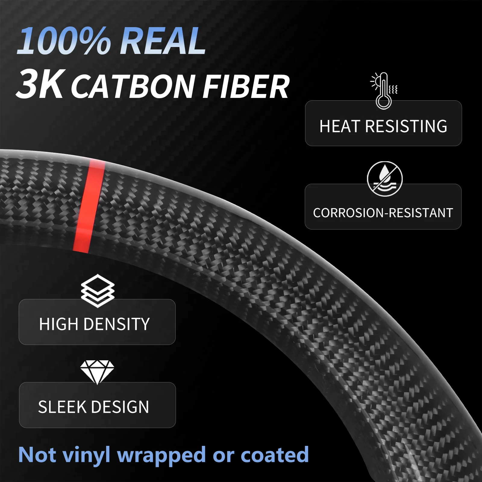 For Evo Carbon Fiber Steering Wheel Customised