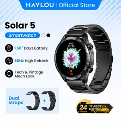 HAYLOU Solar 5 Voice Calling Smartwatch 1.58'' AMOLED Display 60Hz Smart Watch 24H Health Monitoring Sports Smartwatch for Men