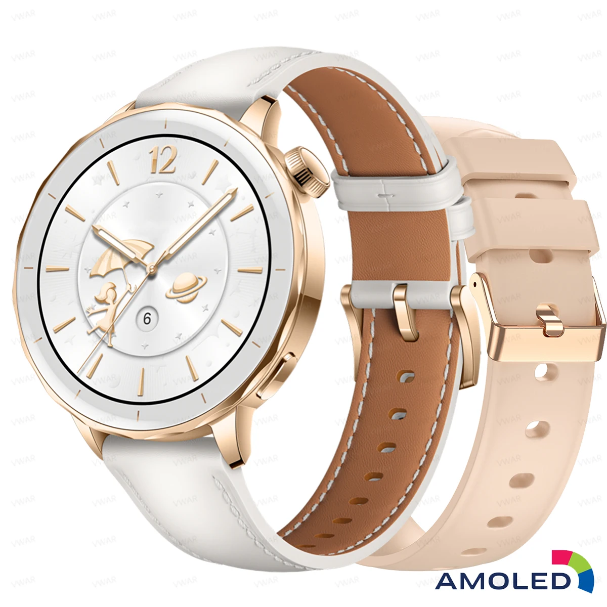 VWAR Watch X2 Mini Women Smartwatch لـ OPPO HD AMOLED 4GB مشغل الذاكرة بلوتوث شبكة تقاسم APP Store ChatGPT ساعة ذكية