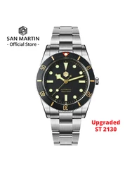 San Martin New 37mm BB54 Vintage Diver Watch ST2130 Automatic Mechanical Men Wristwatch Sapphire Luminous Waterproof 200m SN0138