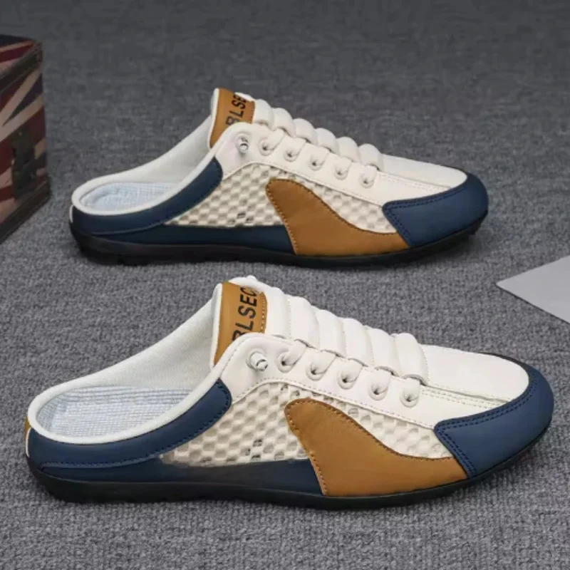 Demi-pantoufles à semelles souples pour hommes, chaussures d'été décontractées à fond tendance, chaussures De soutien à semelle souple, baskets Zapatos De Hombre