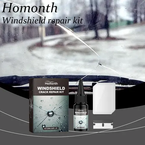 Homonth Windshield Repair Kit Strong Adhesion Quick Repair Crack Window Restore Window New Visual Waterproof Windshield Repair