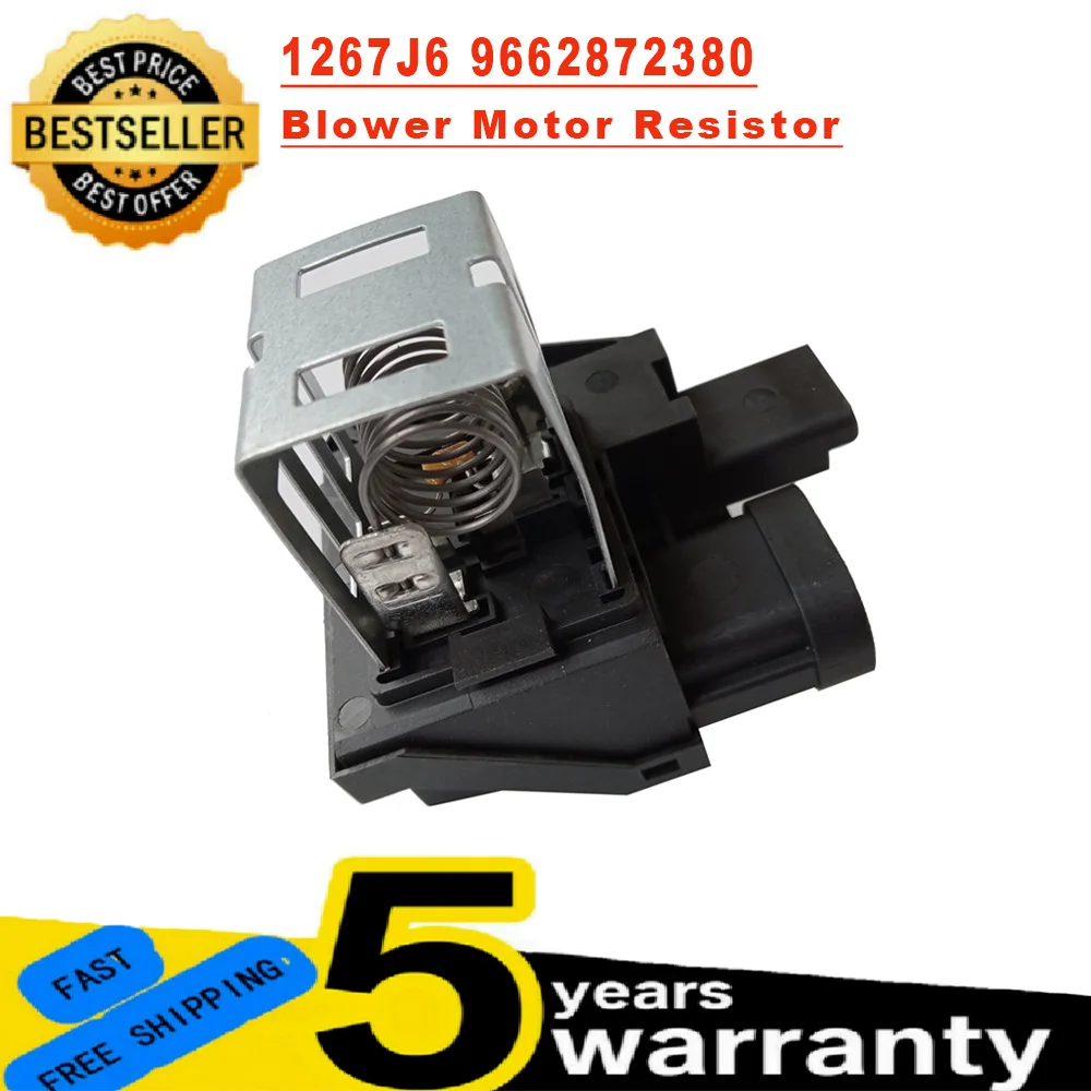 1267J6 98372A01 9827870080 For Peugeot 207 208 407 508 Citroen C2 C3 DS3 Radiator Fan Motor Relay Resistor