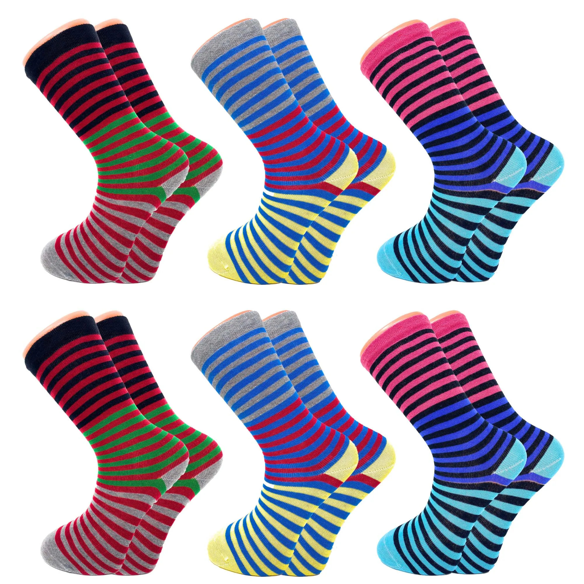 

Colorful Funny Cotton Crew Dress Socks 6 Pairs Novelty Socks