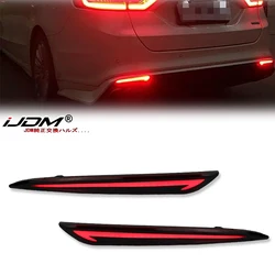 2pcs For Ford Mondeo Fusion LED Rear Bumper Reflector Lights Brake Warning Dynamic Turn Signal Lamp 12V 2013-2022