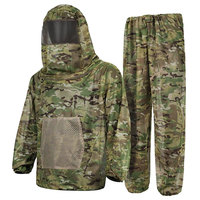 CP Tactics Camouflage Anti-mosquito Beekeeping Suit Camping Disguise Beekeeper Mesh Hood Hunting Ghillie Suits Fishing Clothes
