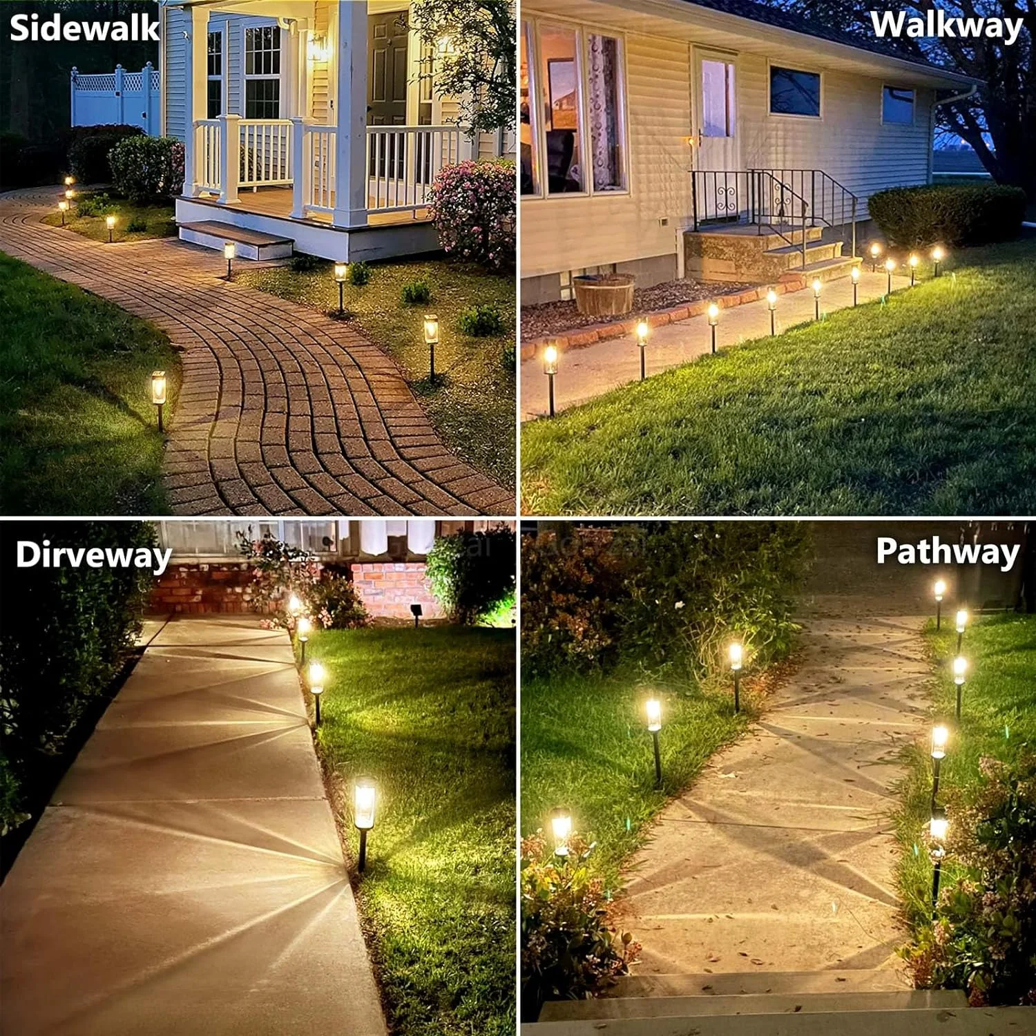 2 pack Outdoor solar landscape lights, courtyard square lawn lights, garden floor mounted lights, waterproof and warm lighting