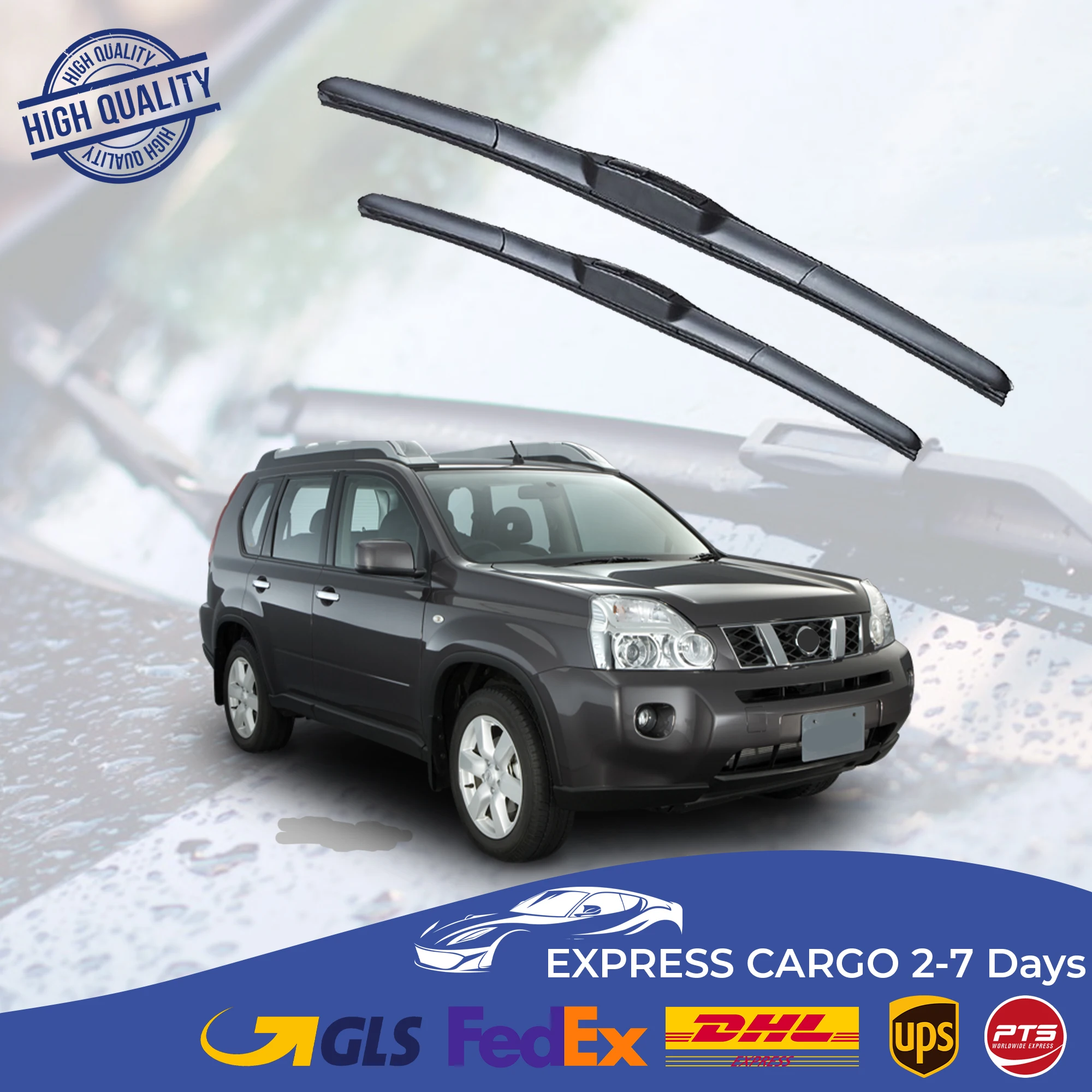 

Car Wiper Blade For Nissan X-Trail (2007-2014) Hybrid Auto Windscreen Windshield Wipers Blades Window Wash Front