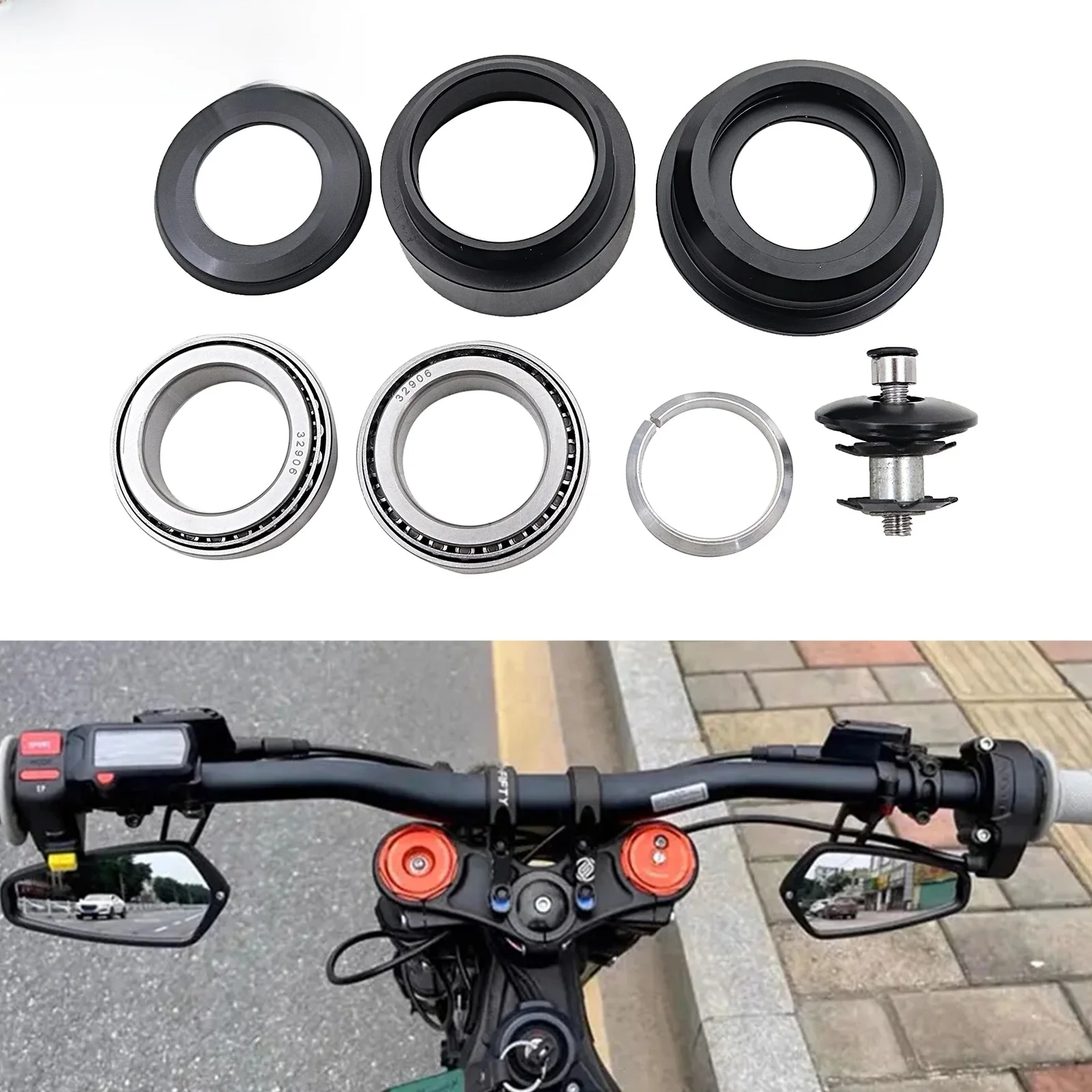 Elektryczne łożysko kolumny kierownicy motocykla Dirt Bike Zestaw łożysk dla Sue Ron Sur-Ron SurRon Light Bee S X dla Segway X160 X260 — zdjęcie 2