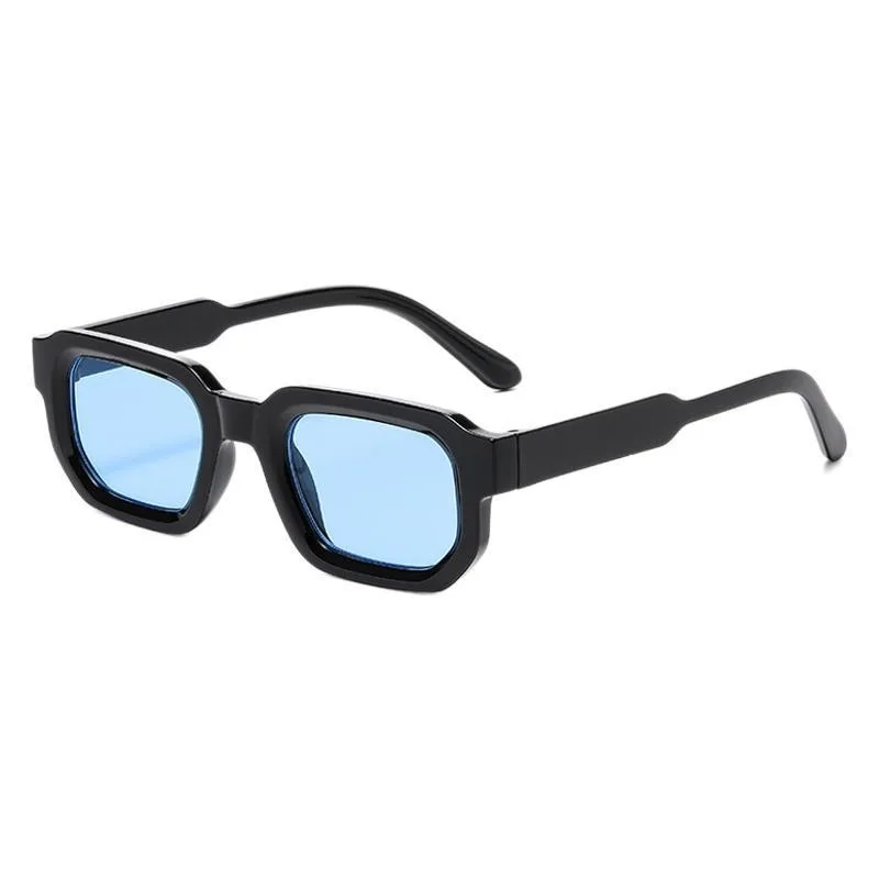 Luxueux Rectangle lunettes de soleil femmes hommes marque de mode concepteur décontracté lunettes de soleil femme mâle en plastique lunettes extérieures