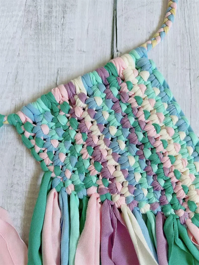 手作りのクロシェビキニトップブラカバーアップセクシーホルターレースアップタッセルニット水着ベスト女性用水着