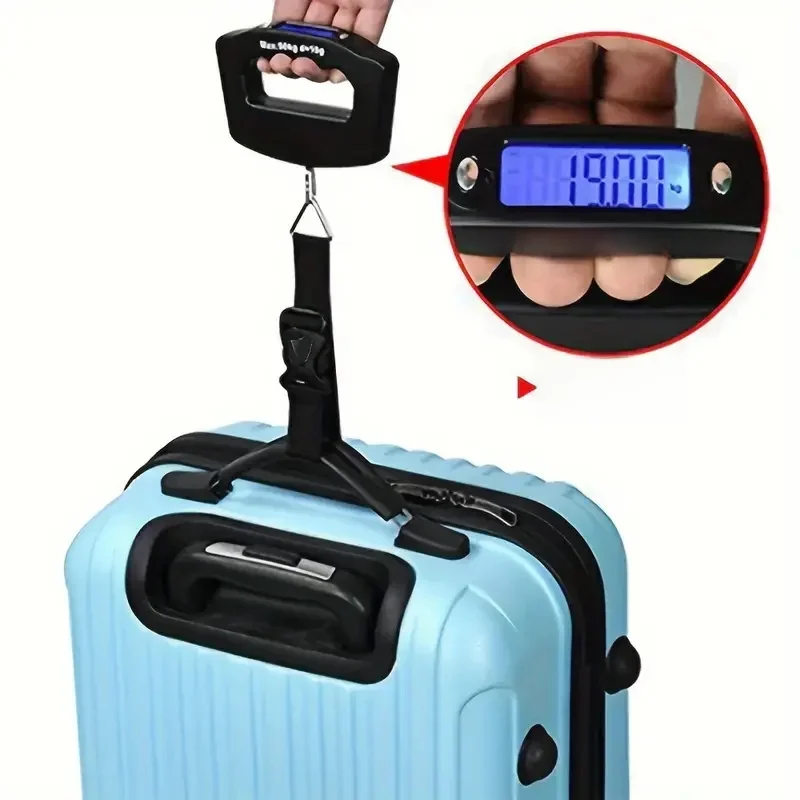 Balance à bagages numérique 50kg/10g, valise électronique Portable, pesée de voyage avec rétro-éclairage, balances électroniques suspendues de voyage