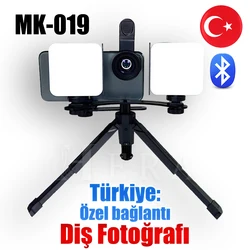 Bluetooth Diş Fotoğraf Işığı - Diş Hekimleri İçin Ağız İçi Fotoğraf Dolum Lambası - Türkiye İçin Özel Bağlantı - MK19