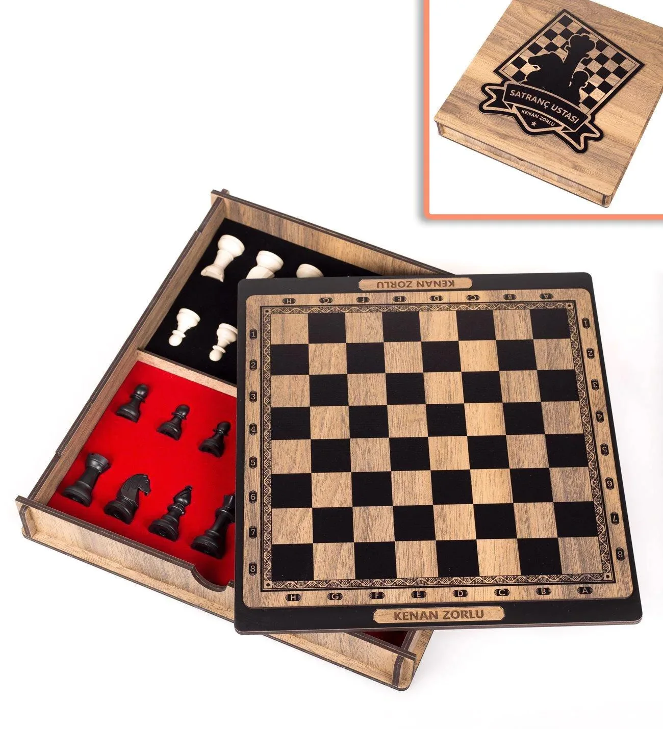 Personalized Box Chess Team Gift VIP Custom Design Chess Free Shipping