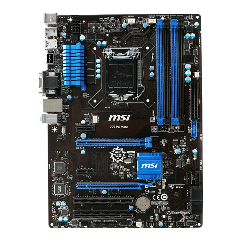 MSI Z97 PC Mate LGA 1150 Intel Z97 HDMI SATA 6Gb/s USB 3.0 ATX Intel Motherboard