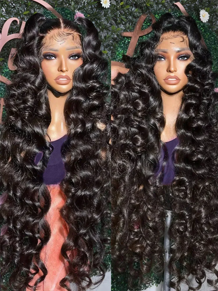 

High Density Loose Wave HD 13x6 Lace Frontal Wigs Human Hair Transparent Black Wig Curly 13x4 Lace Front Human Hair Water Wave