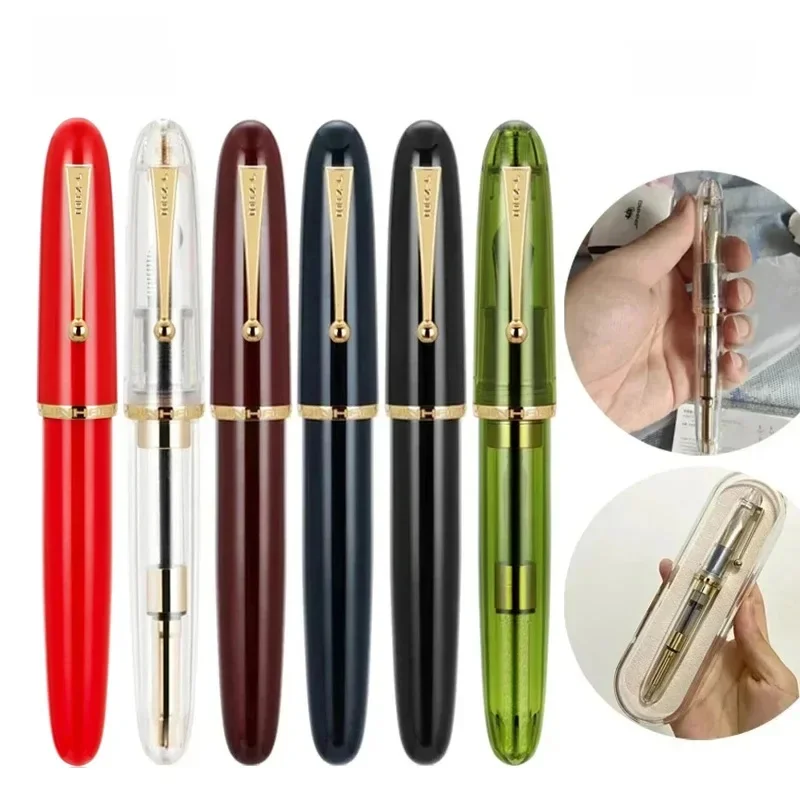 Luksusowe pióro wieczne JinHao 9019 Dadao Akrylowe przezroczyste pióro obrotowe 40MM Stalówka Artykuły biurowe Artykuły szkolne Długopisy do pisania — zdjęcie produktu 7