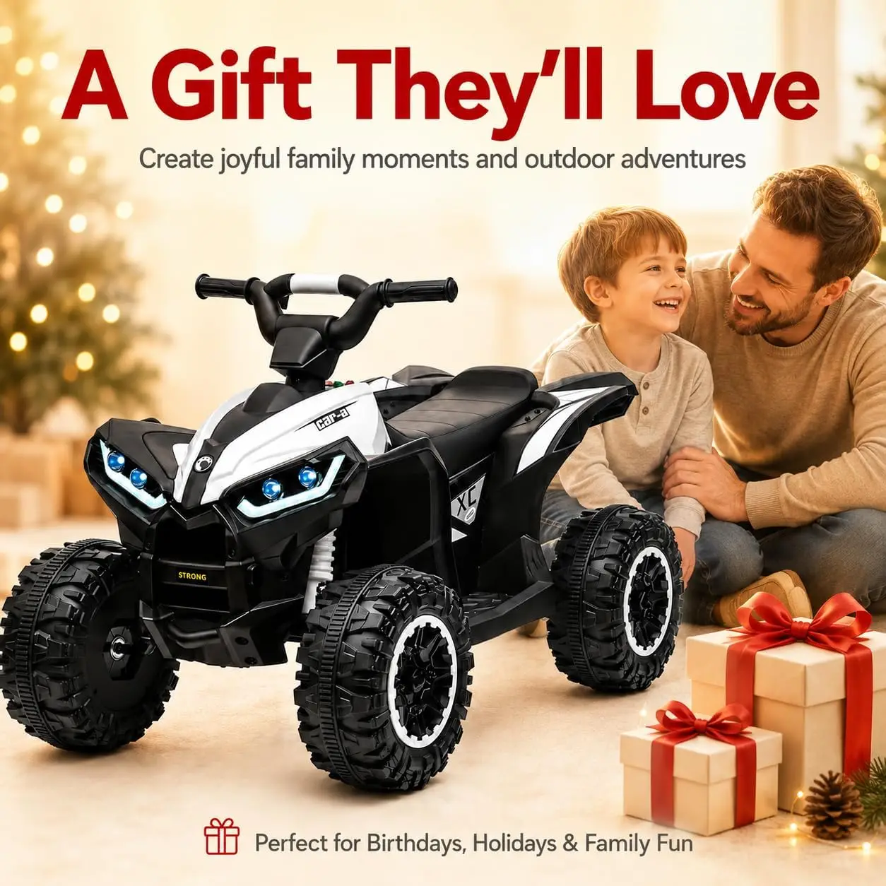 12V Kids ATV Ride‑On Toy, Dual 35W Motors, 7AH Battery & Charger, US Standard, Multi‑Color Optional Children Electric Quad Bike