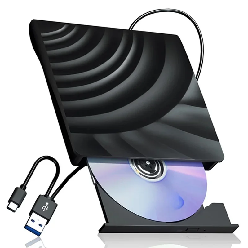 Externes Blu-ray-Laufwerk, USB 3.0, tragbar, BD/CD/DVD –/+RW-Player, Lesebrenner für Laptop, PC, Computer, Notebook, Windows, Mac