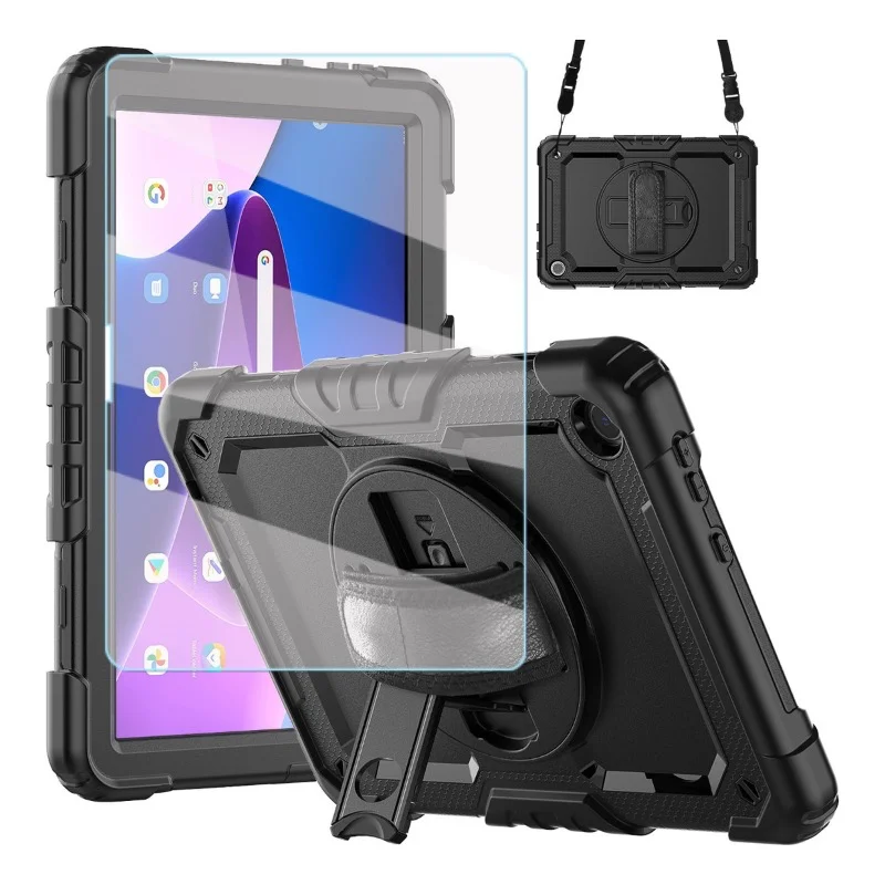funda y Mica Correa  de Uso Rudo para tableta  Lenovo Tab M10 3.ª Tb-328fu Tb-328xu
