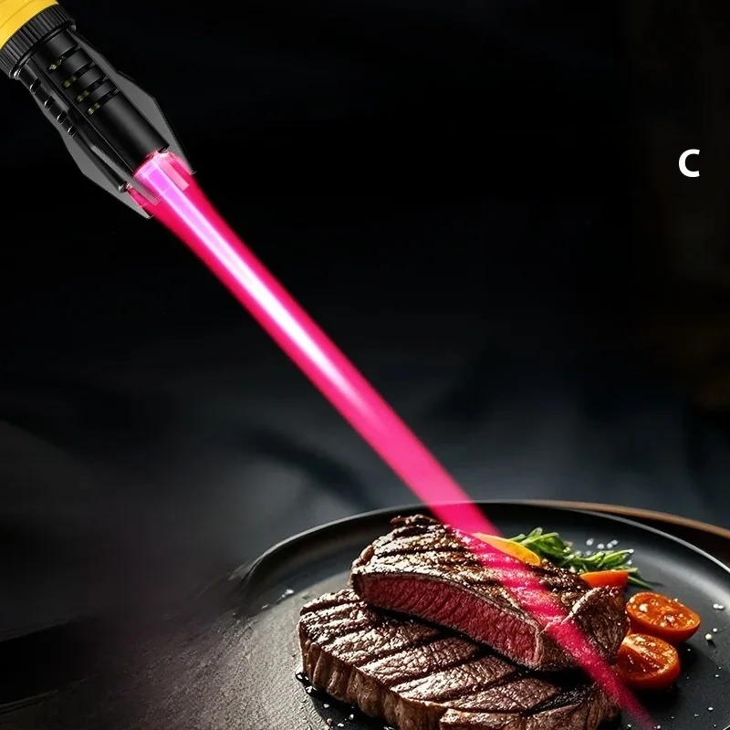 Briquet à gaz en métal puissant, torche coupe-vent, Jet de flamme, accessoires pour Barbecue, briquets à cigares, cadeau pour hommes