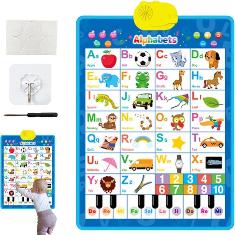 

Genérico Educational Print,Electronic Interactive Musical Speaker - Wall Poster for Children 1 2 3 4 5 Years Old