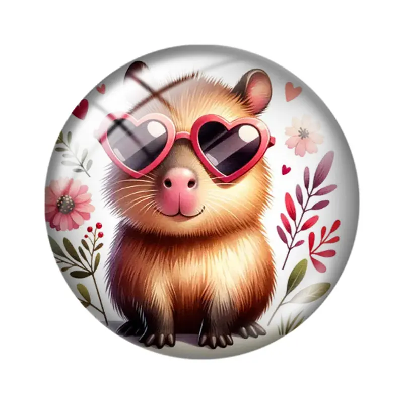 Immagine 3: acquerello Animale Amore 12/18/20/25mm vetro cabochon braccialetto anelli pendenti per gioielli demo orecchini indietro Fare risultati