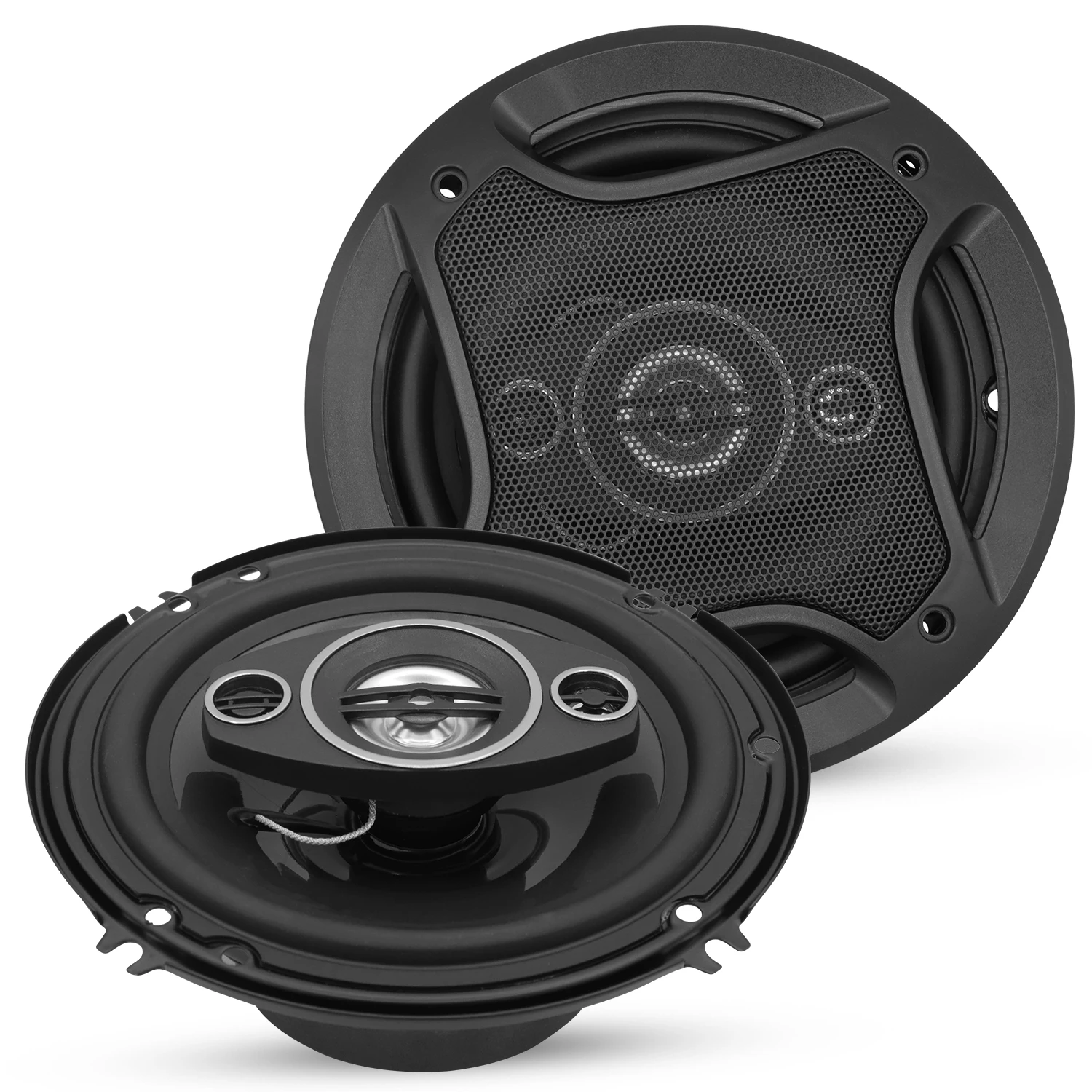 

5Core 6” Car Speaker Pair 500W 4Ohm 2 Way Coaxial Speakers w Super Tweeter Universal Fit for Vehicle CS 06 2W