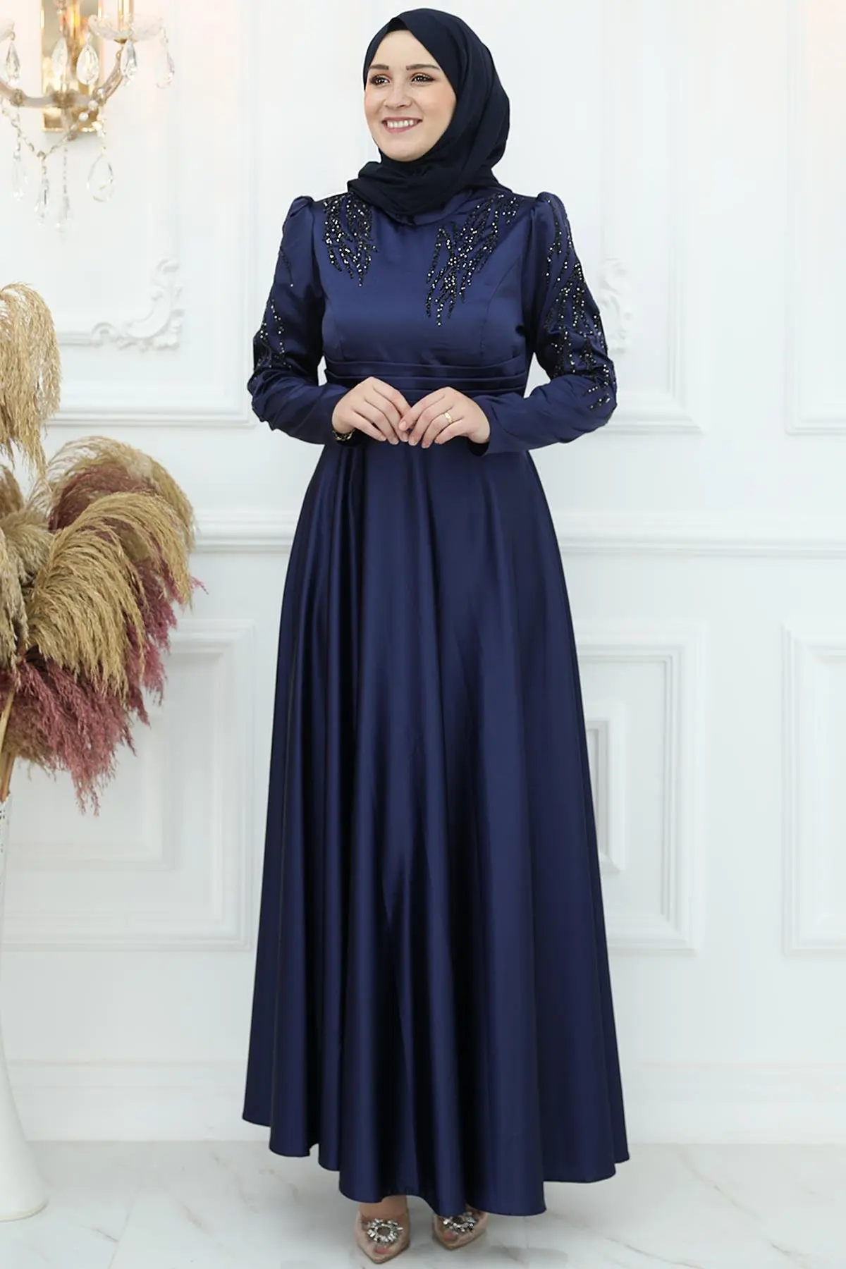 Hijab Dress Evening dress Long Women Muslim Women\'s Long Sleeve Dress women\'s dress Turkey Islamic clothing