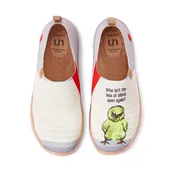 UIN Women's Casual Shoes Painted Walking Slip On Lightweight Loafers Comfortable Canvas Fashion Sneakers