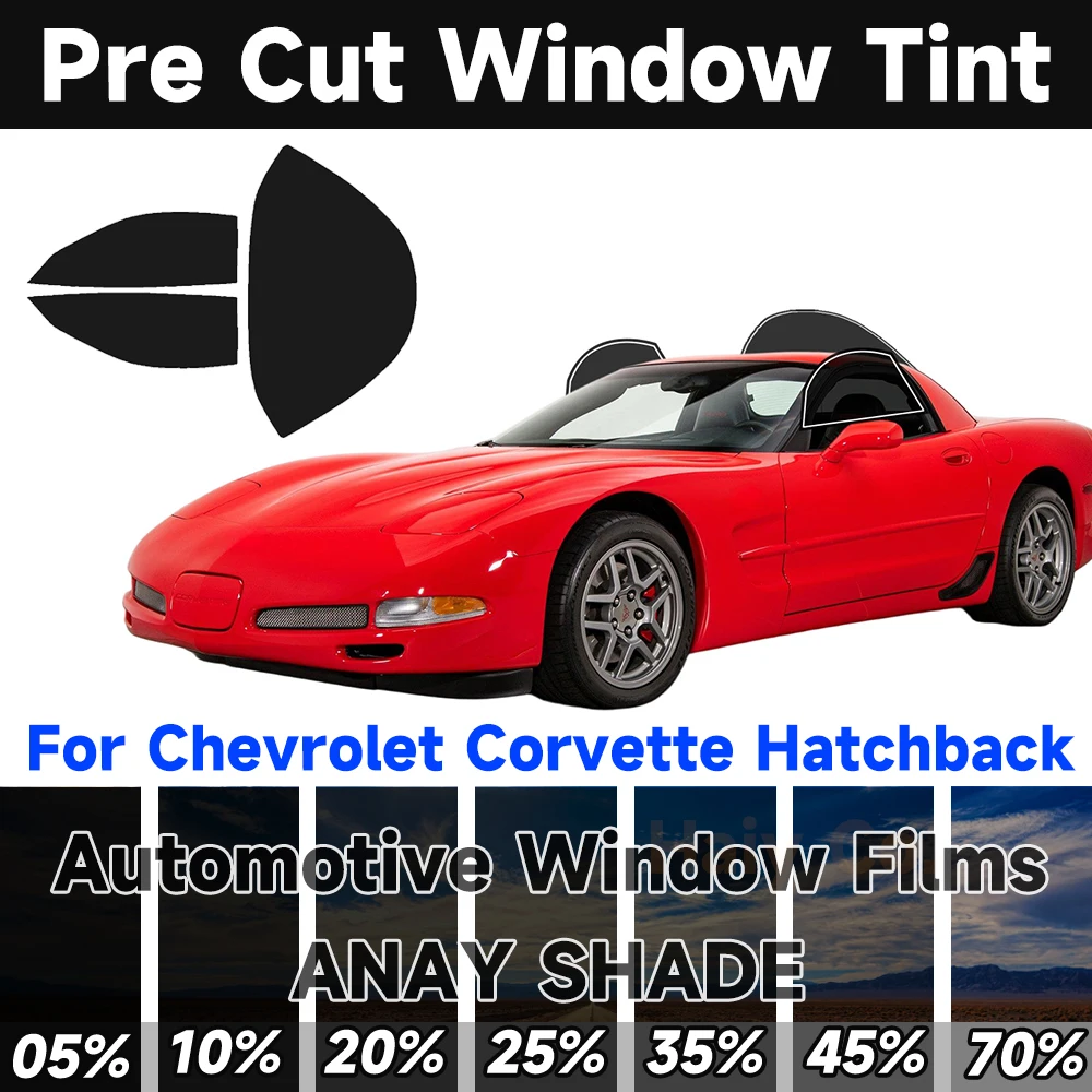 Precut Window Tint Car for Chevrolet Corvette Hatch 1984-2004 Auto Sun Uv Blocking Heat 2Ply Window Protector Privacy Films