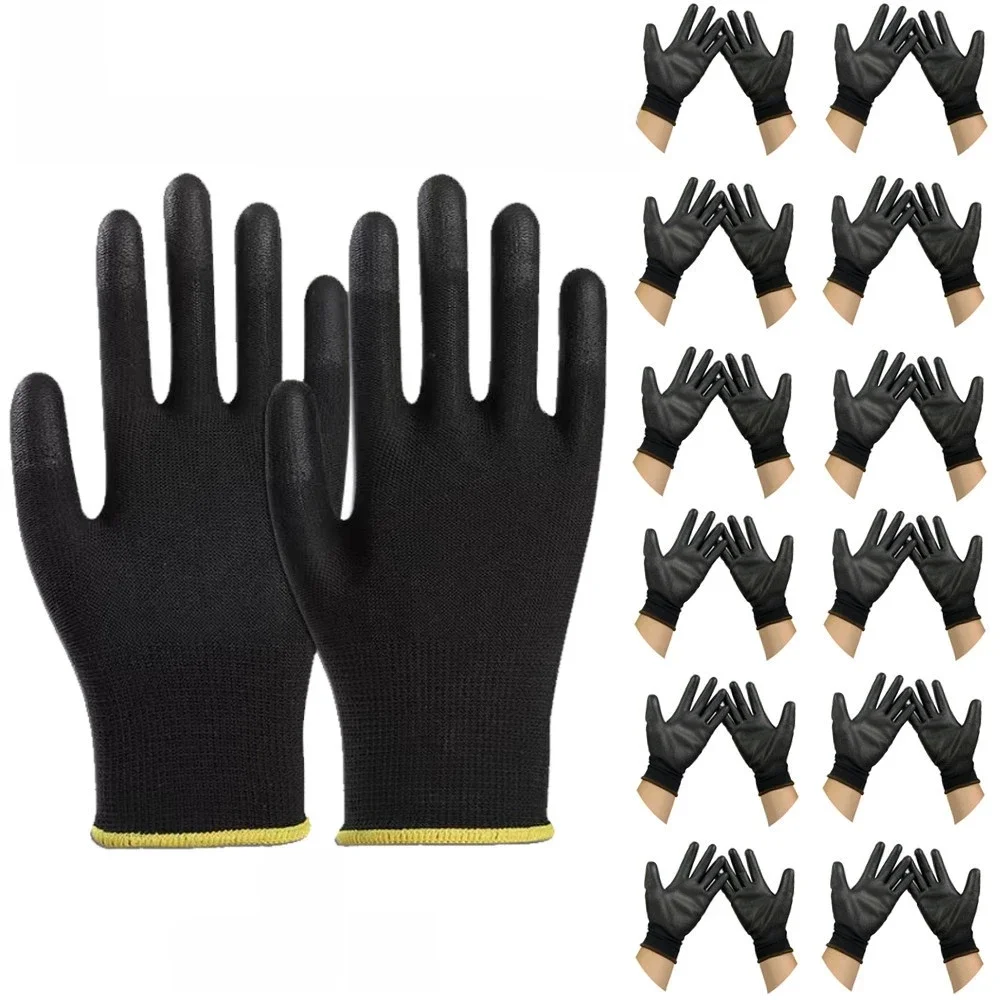 10-50 paar nylon PU-handschoenen Veiligheidswerkhandschoenen Reparatie Speciale handschoenen Palm gecoate handschoenen Timmerman Reparatiewerknemerbenodigdheden - afbeelding 2