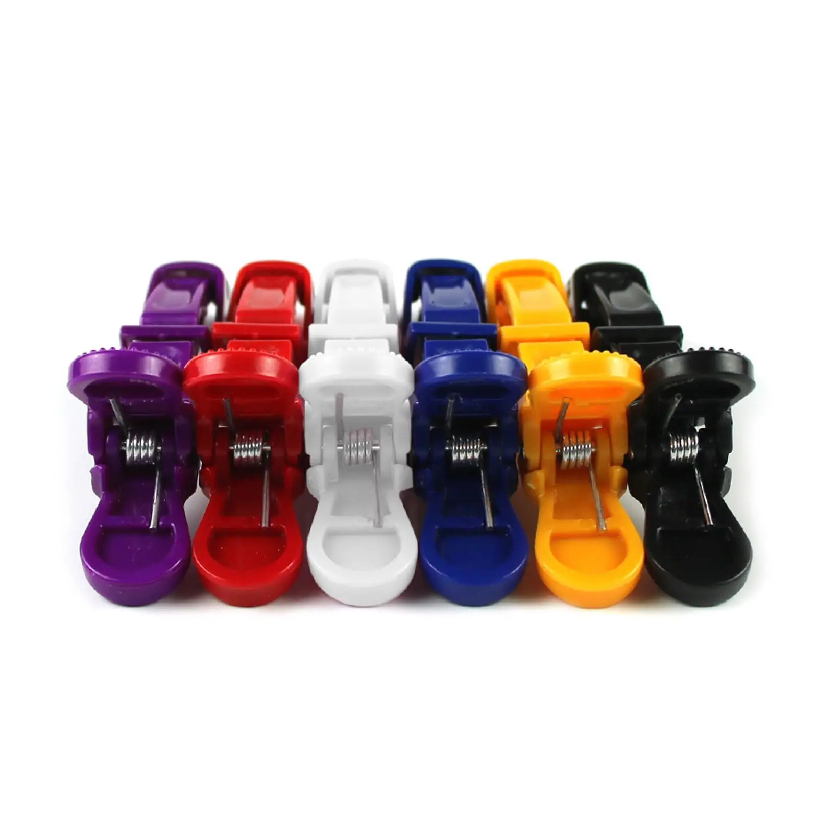 6Pcs Salon Hair Alligator Clips Sectioning Durable Serrated Anti-slip Plastic Hairdressing Clamps for Bleaching Dyeing Blow Dry