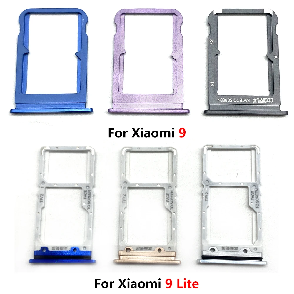 SIM Card Slot Tray For Xiaomi Mi 9T 9 Lite Micro SD Reader Holder Sim Card Socket Adapter Replacement Parts