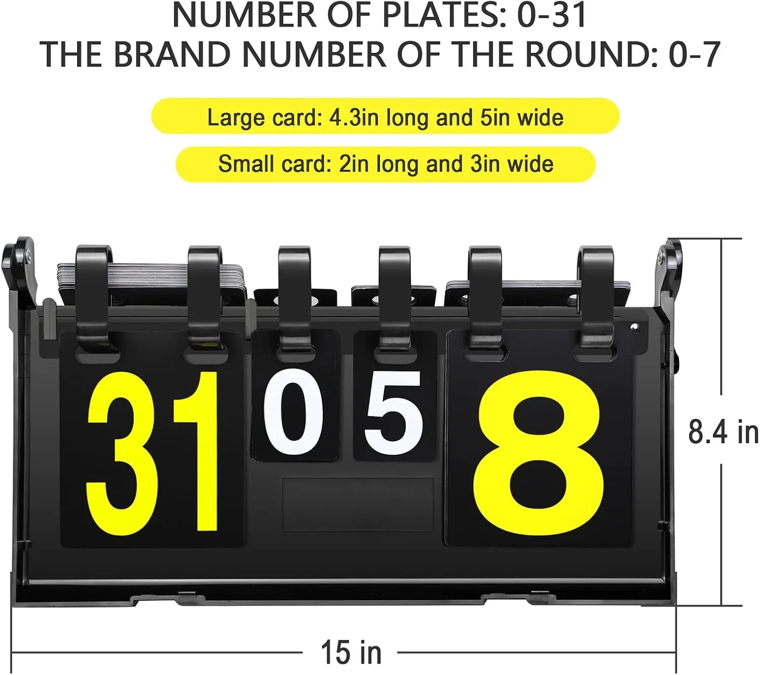 Tabletops Scoring Board MultiSports Score Flip Scoreboard Tragbare Tabletops Scoreboard Flipper Leicht Flip Score Keepers Board