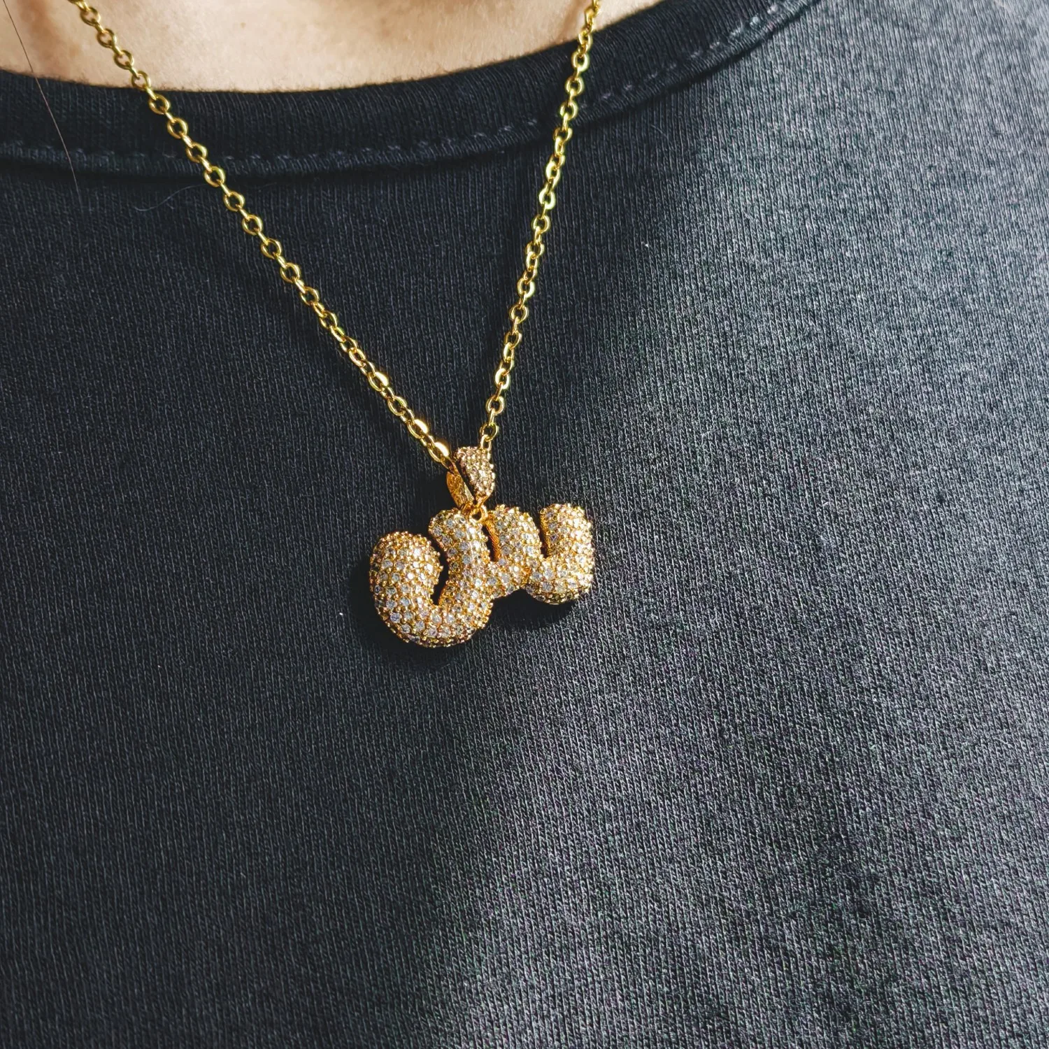 

Custom Big Arabic Nameplate Necklace Personalized Luxury Jewelry Necklace Custom Zircon Letter Pendant Islam And Ramadan Gifts