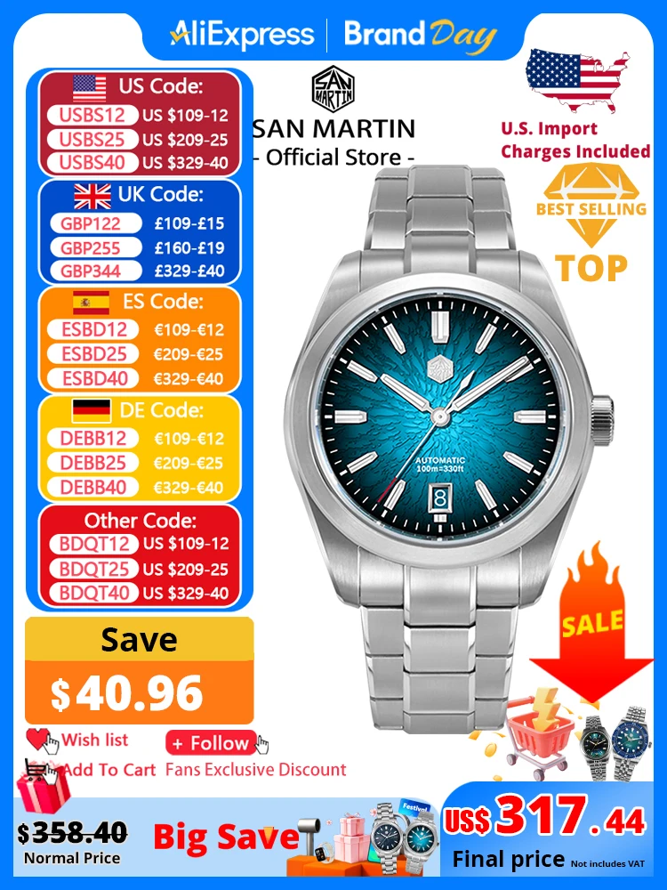San Martin 36/39/42mm SN0144 JianZhan Gada Watch Miyota 9015 Original Design Chinese Style Dress Men Automatic Mechanical Watch