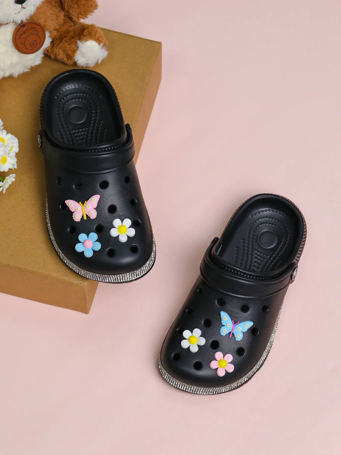 Kinderschuhe für den Garten, leichte EVA-Kinderschuhe und -Pantoffeln, rutschfeste Sandalen, atmungsaktive Slipper für drinnen und draußen K55 – Detail 15