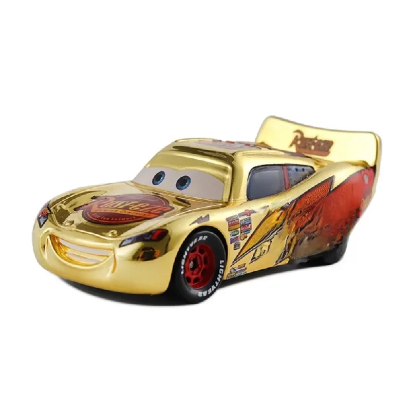 Cars 3 Disney Pixar Cars finition métallique or Chrome McQueen métal moulé sous pression jouet voiture foudre McQueen cadeau pour enfants