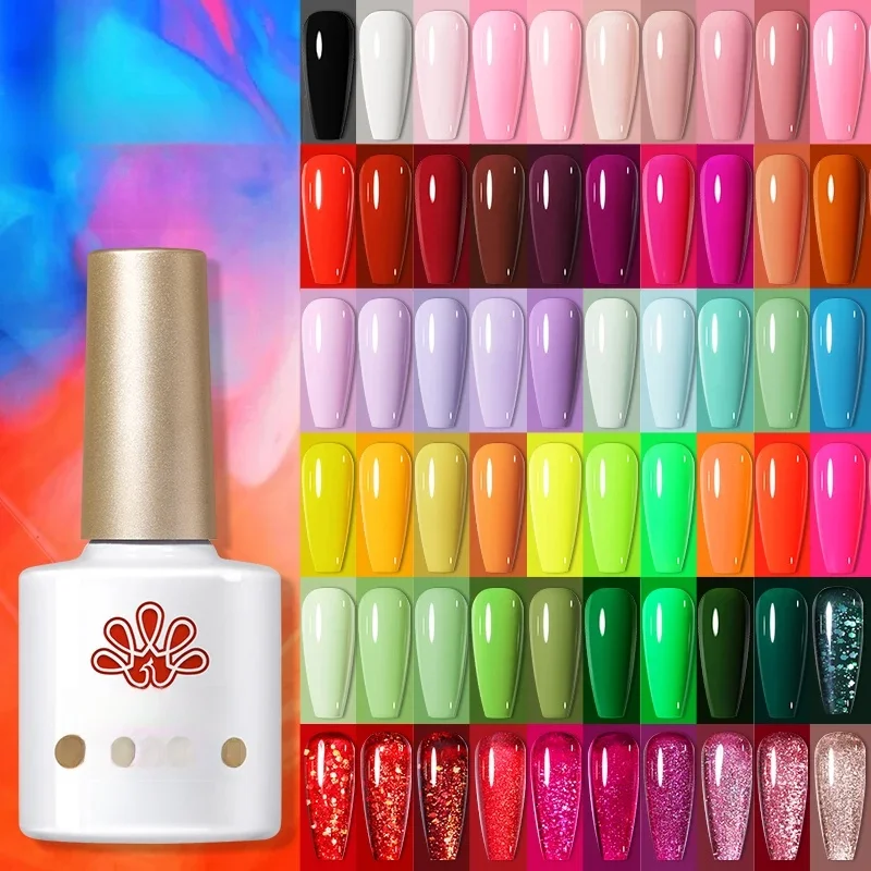 BORN PRETTY 10 ml Gel-Nagellack-Gel, 130 Farben, semi-permanenter, fester Nagelgel-Lack, Soak Off UV-Gel für Base Top Coat