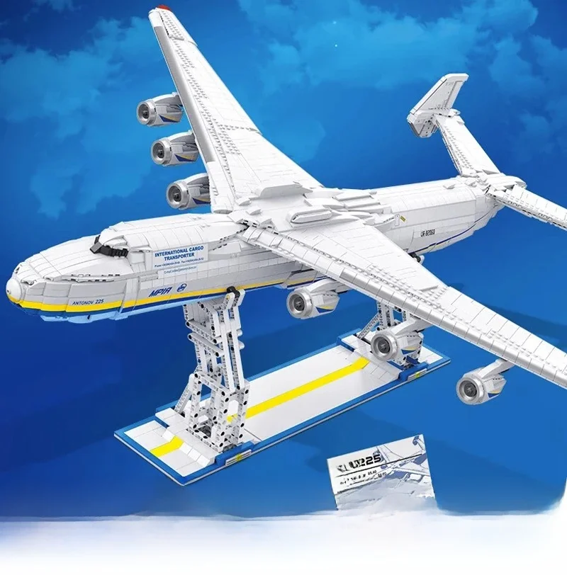 Technik An-225 Grote Transportvliegtuigen Bouwstenen, Militaire Luchtvaart Vliegtuig Model Kit Bricks Speelgoed Kinderen Volwassenen Geschenken 5350PCS - afbeelding 2
