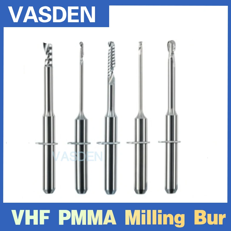 VHF Milling Burs for PMMA/Peek/Wax Ball Knife Single Edge Dental CADCAM NC Drill Tool