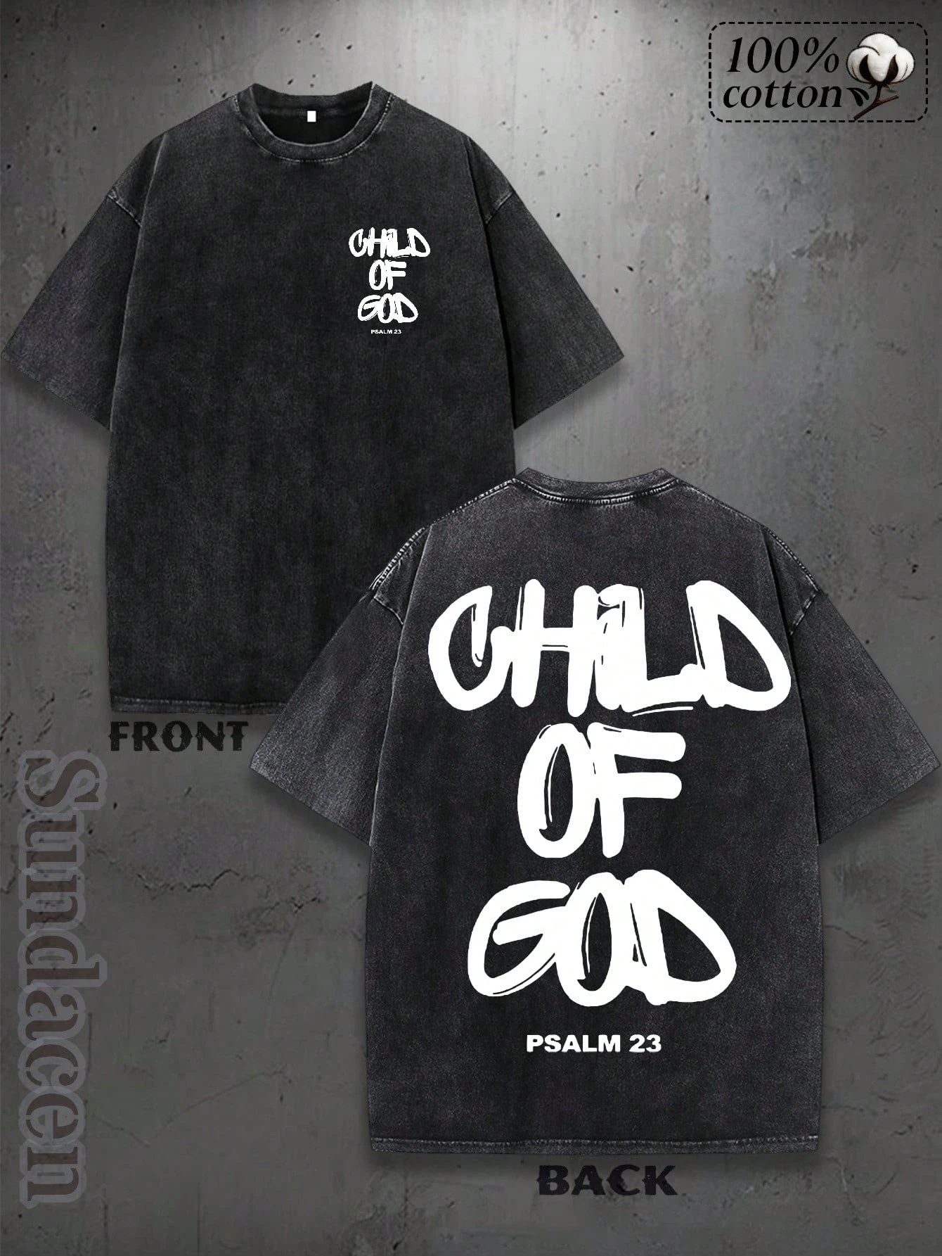 Child Of God Graphic T-Shirts For Men Women 100% Cotton Washed Cotton Tee Shirt Graphihc Tee For Unisex Streetwear T-Shirt Best Gift For Christian