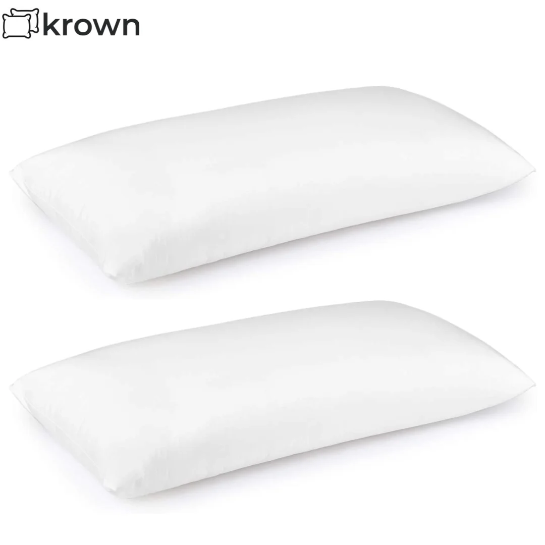 KROWN-high recovery silicone hollow fiber pillow with anti-mite and anti-bacteria treatment. Soft and machine washable touch. 70 cm 80 cm 90 cm 105 cm 135 cm 150 cm, decorative cushions