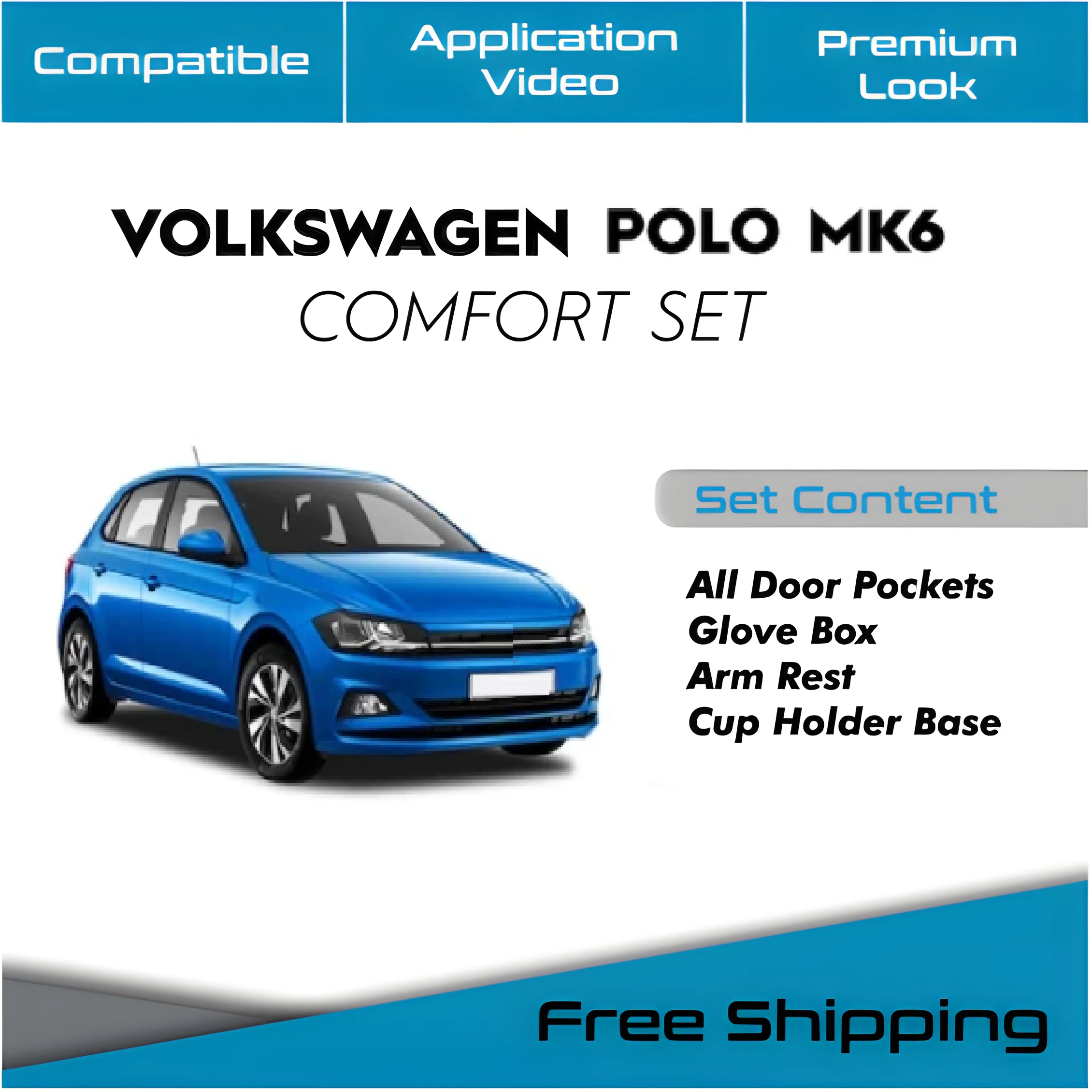 

For VOLKSWAGEN POLO MK6 soundproofing acoustic insulated car vibration iseration for cars